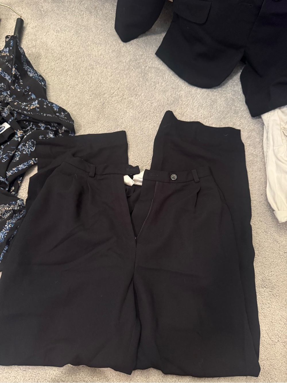 Worthington Black Wide-Leg High-Rise Trousers